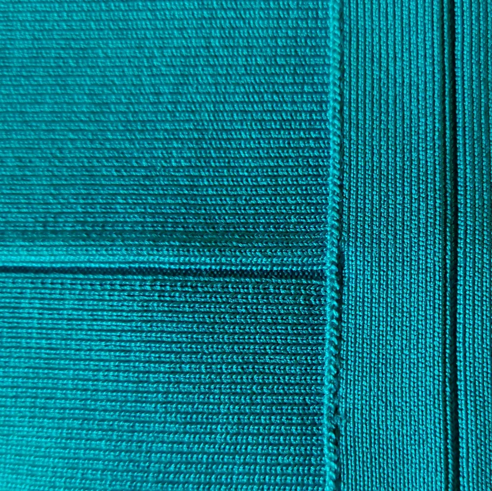 NWOT Bright Teal HERVE LEGER V- Neck Mini Bandage Dress XS $790 - Picture 14 of 14